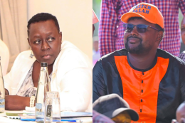 Photo collage of Ruth Odinga and Oketch Salah.